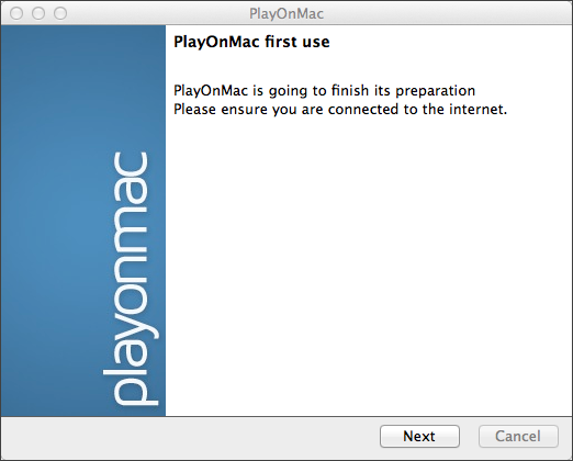 PlayOnMac first launch PlayOnMac first launch